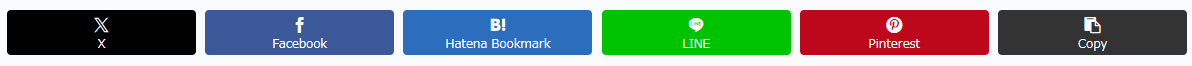 Cocoon standard social sharing buttons layout