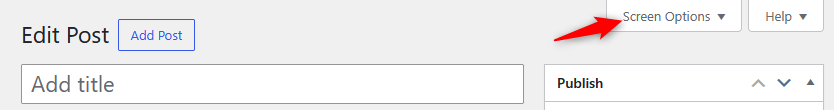 How to check the Memo box in the WordPress Screen Options panel
