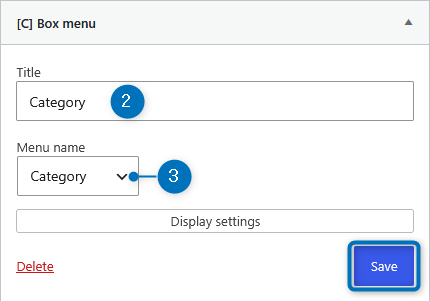 Cocoon: Box Widget Settings
