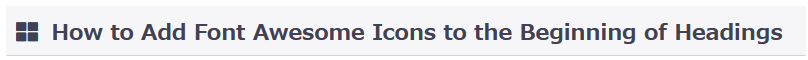 Sample displaying Font Awesome 5 in headings