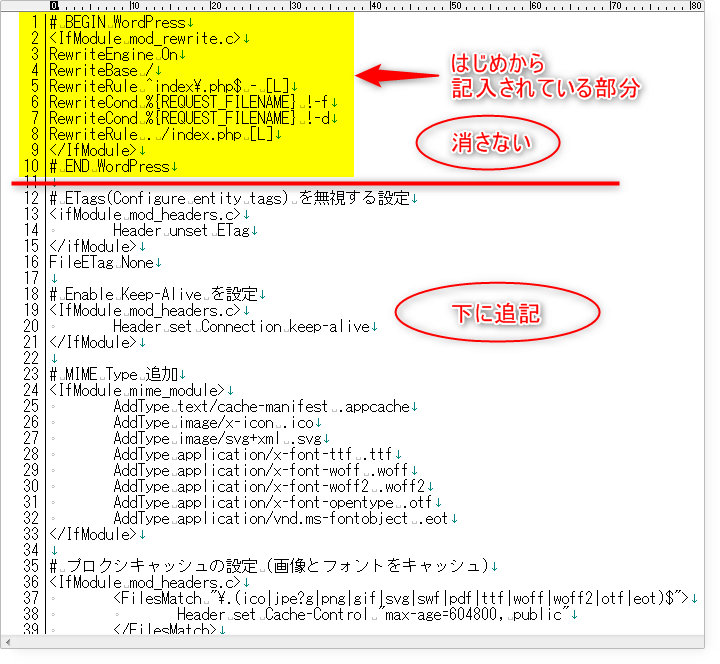 高速化用htaccess