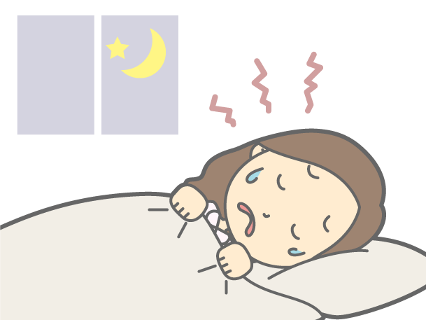 暑くて寝苦しい・・・