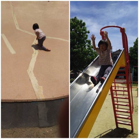 ゆいなとすべり台