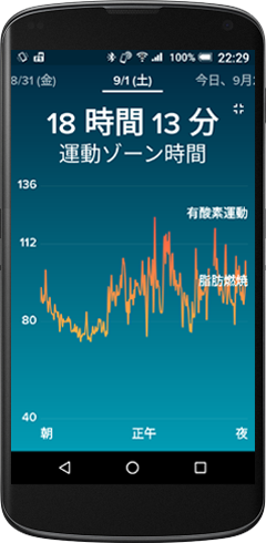 Fitbit 運動ゾーン時間
