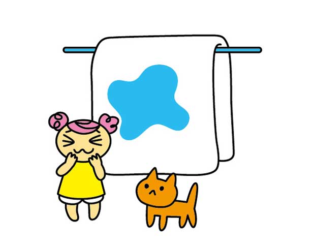 おねしょをされた布団