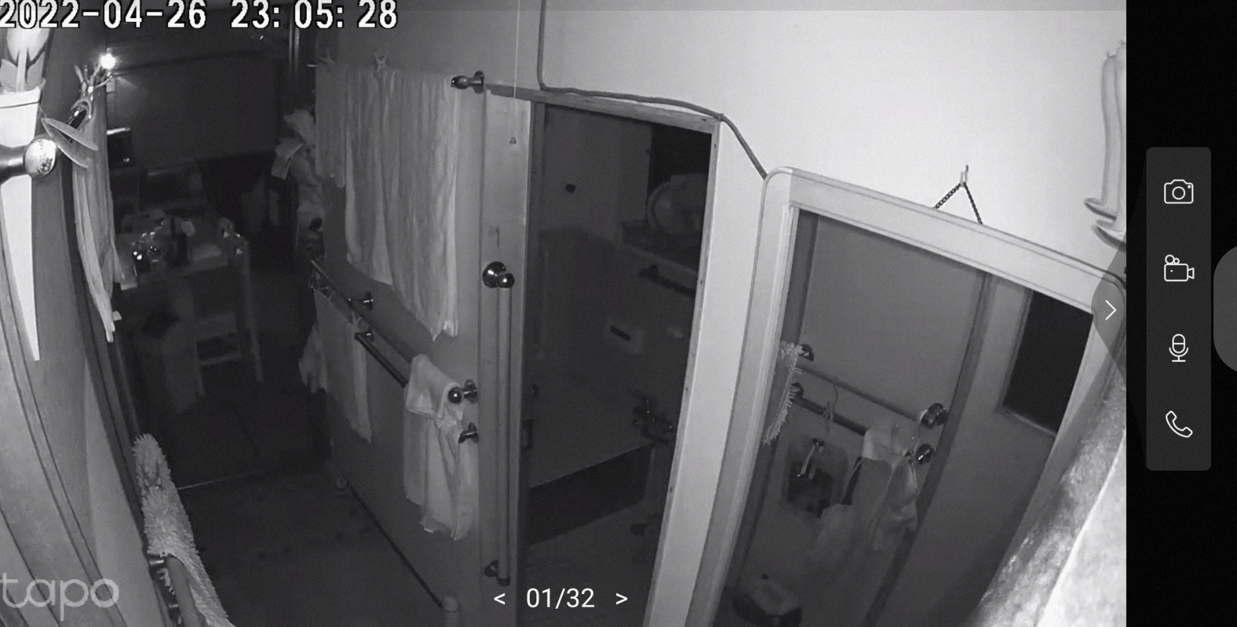 Tapoカメラの暗視モード